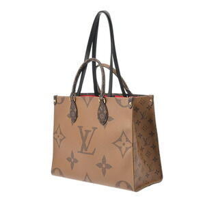 Louis Vuitton Go On Reverse Monogram the Handbag Giant Brown Canvas Tote